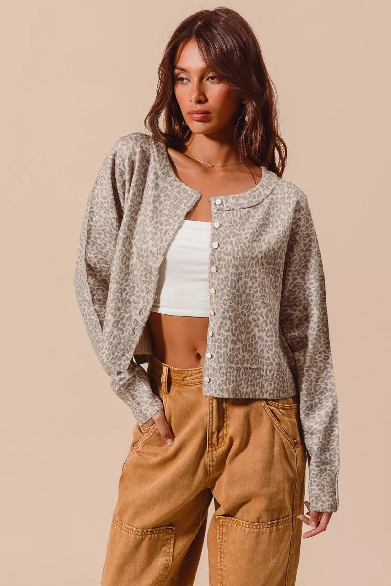 Leopard Print Cardigan