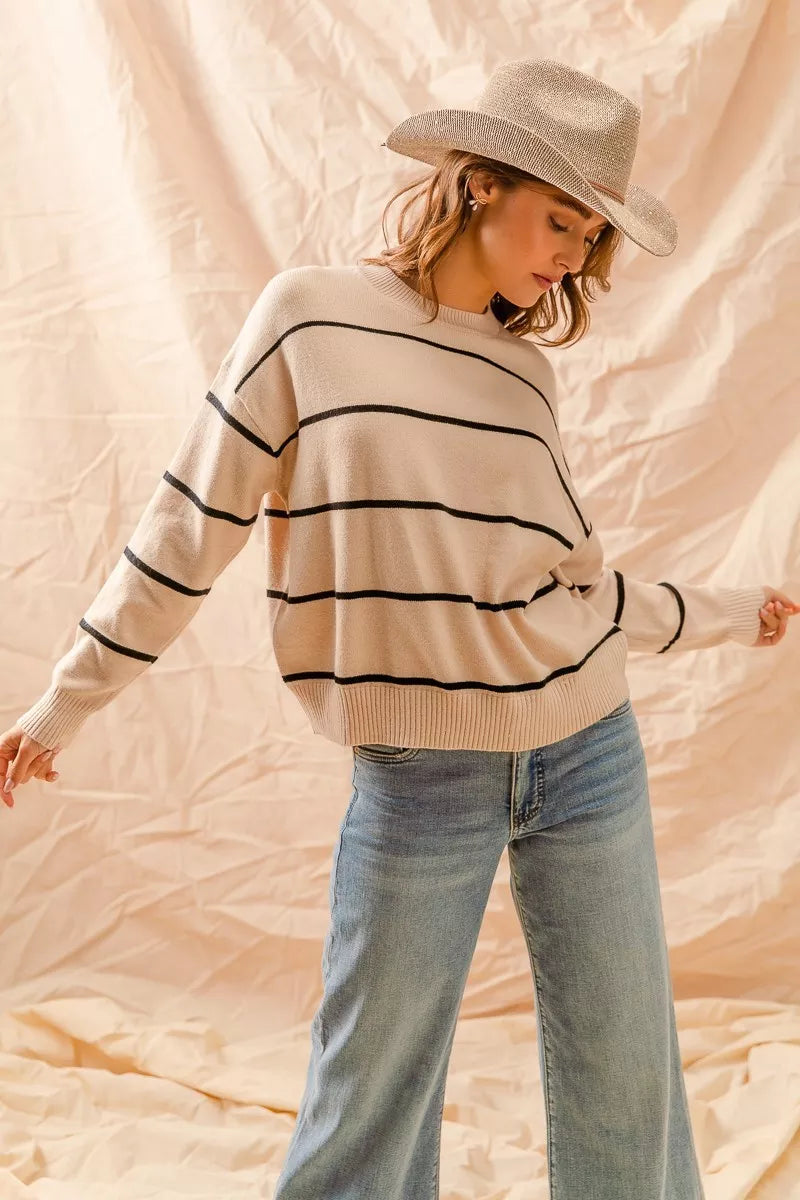 Striped Crew Neck Sweater