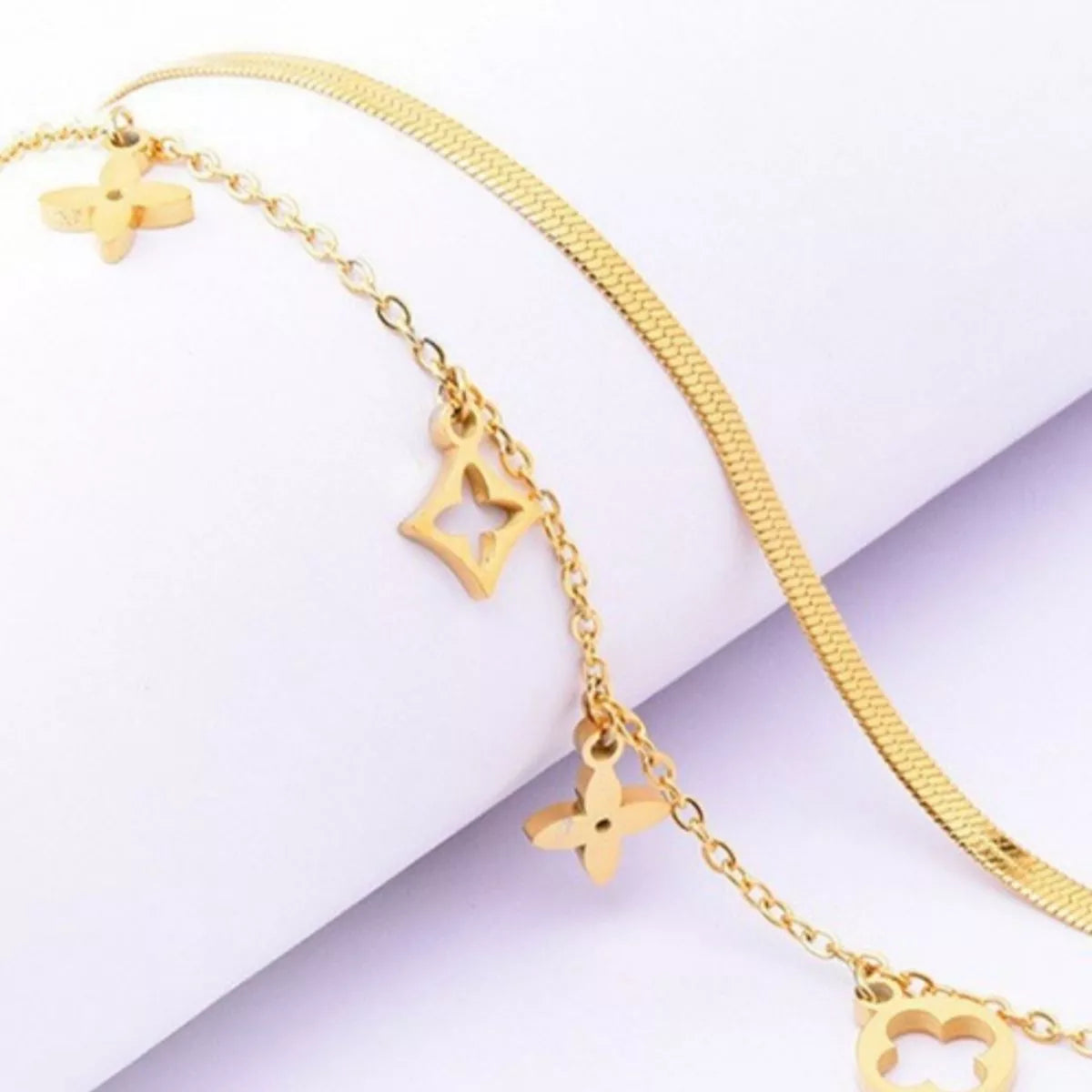 Double Layered Charm Necklace