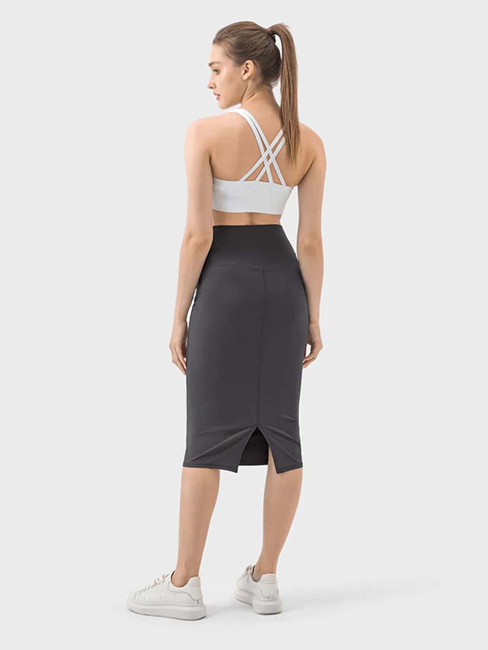 Active Midi Skirt with Back Slit