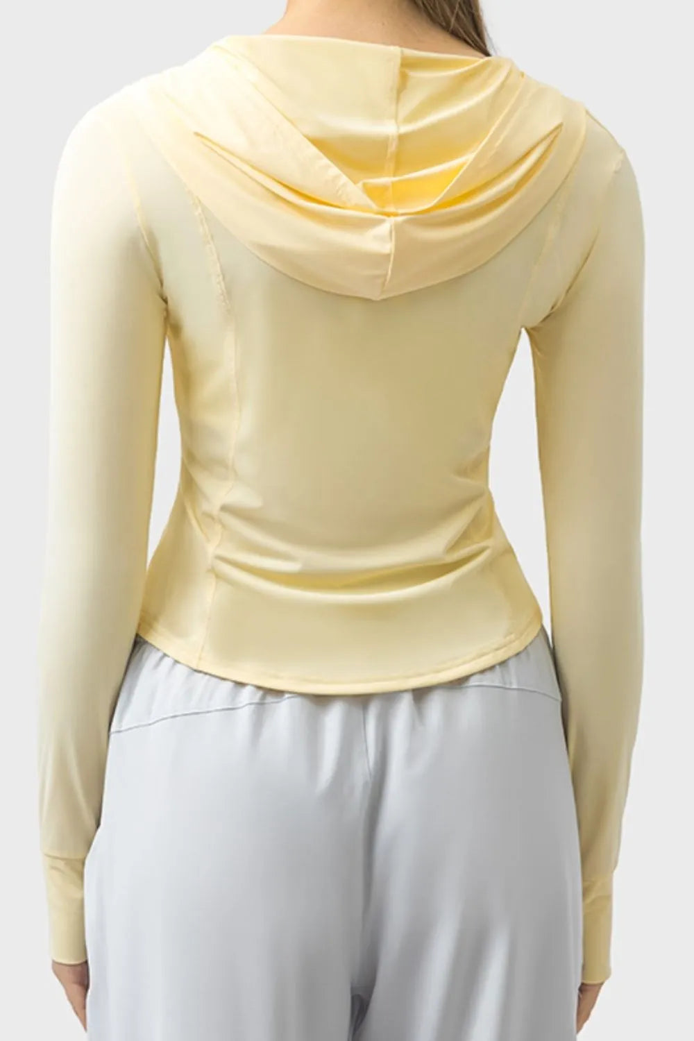 Active Long Sleeve Zip Up Jacket with Hood