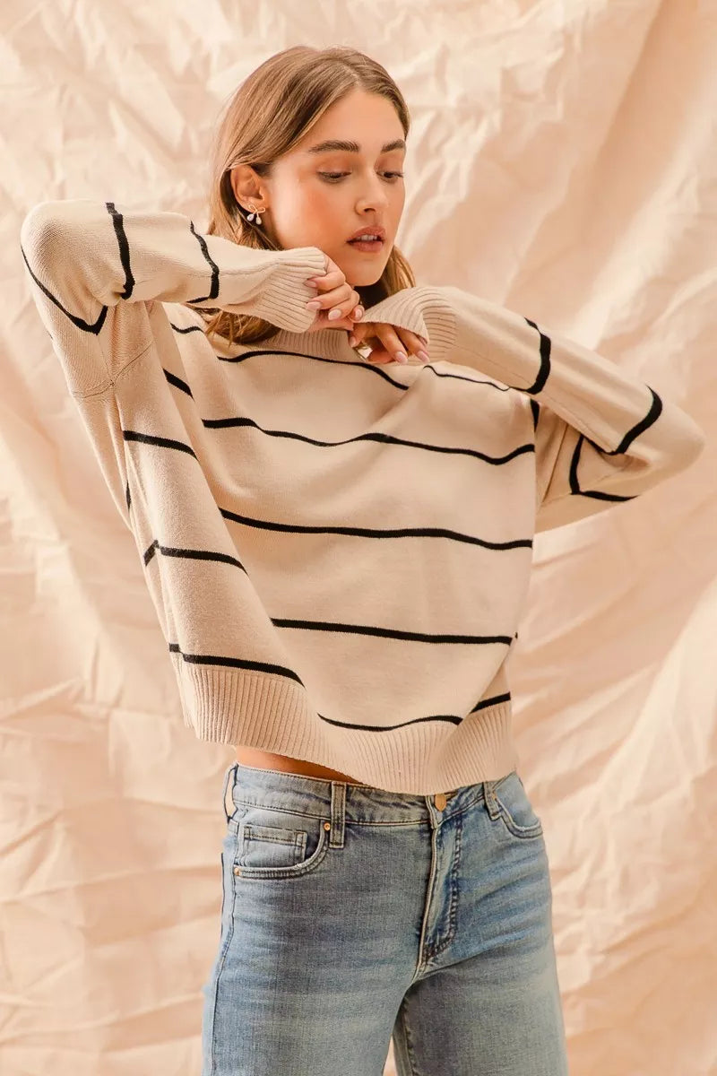 Striped Crew Neck Sweater
