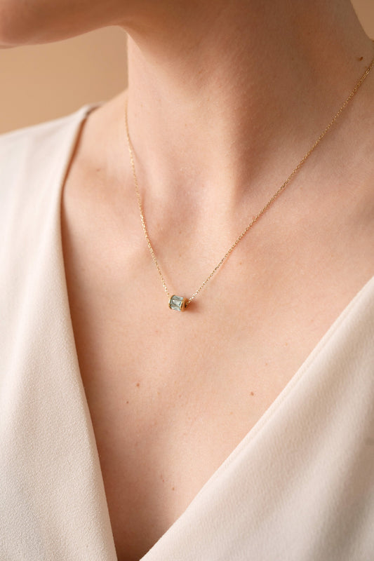 March Birthstone Precious Pendant Necklace - Alex and Ani - Back View