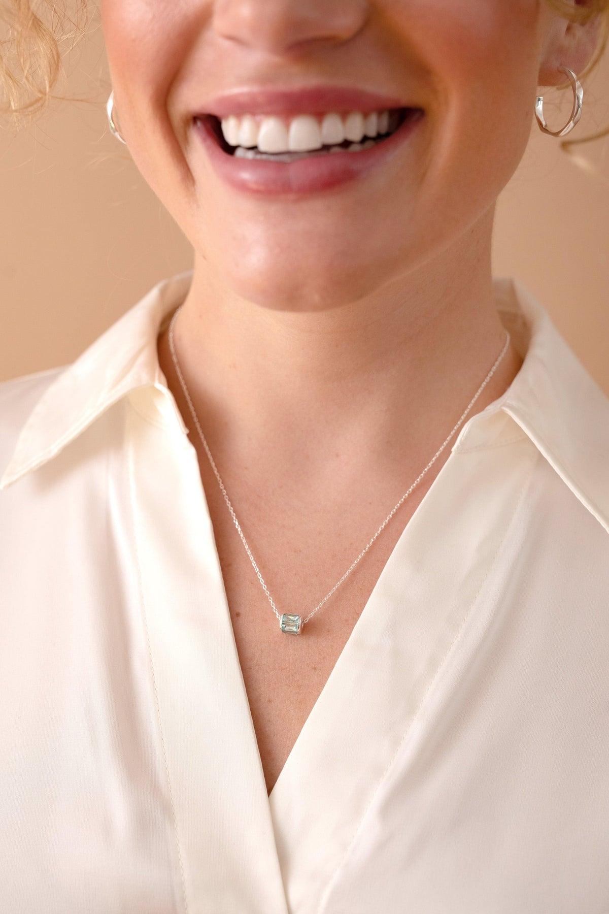 March Birthstone Precious Pendant Necklace - Alex and Ani - Detail View 7