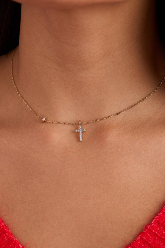Pave Cross Pendant Necklace - Alex and Ani