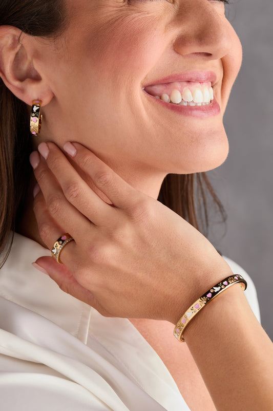 'Pray, Wait and Trust' Hoop Earrings - Alex and Ani - Back View