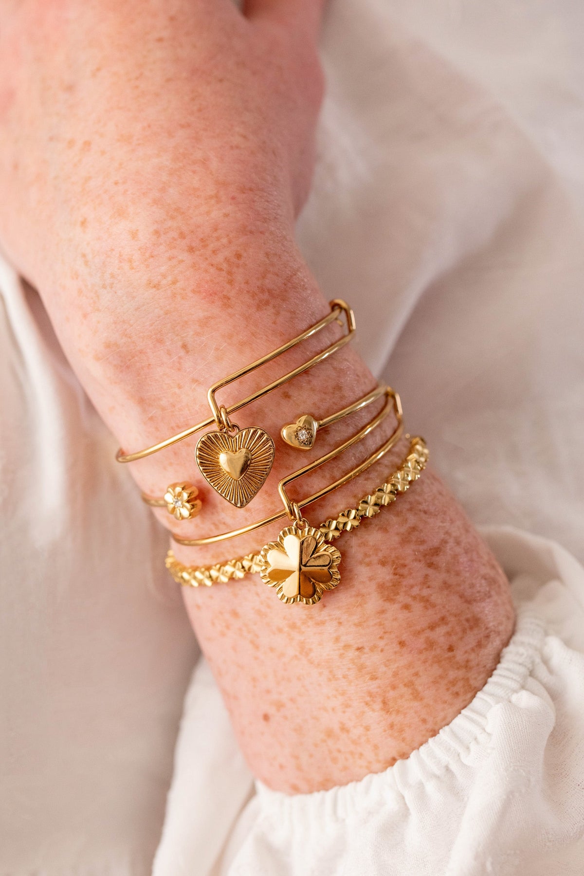 Lucky Clover Charm Tennis Bracelet - Alex and Ani - Back View