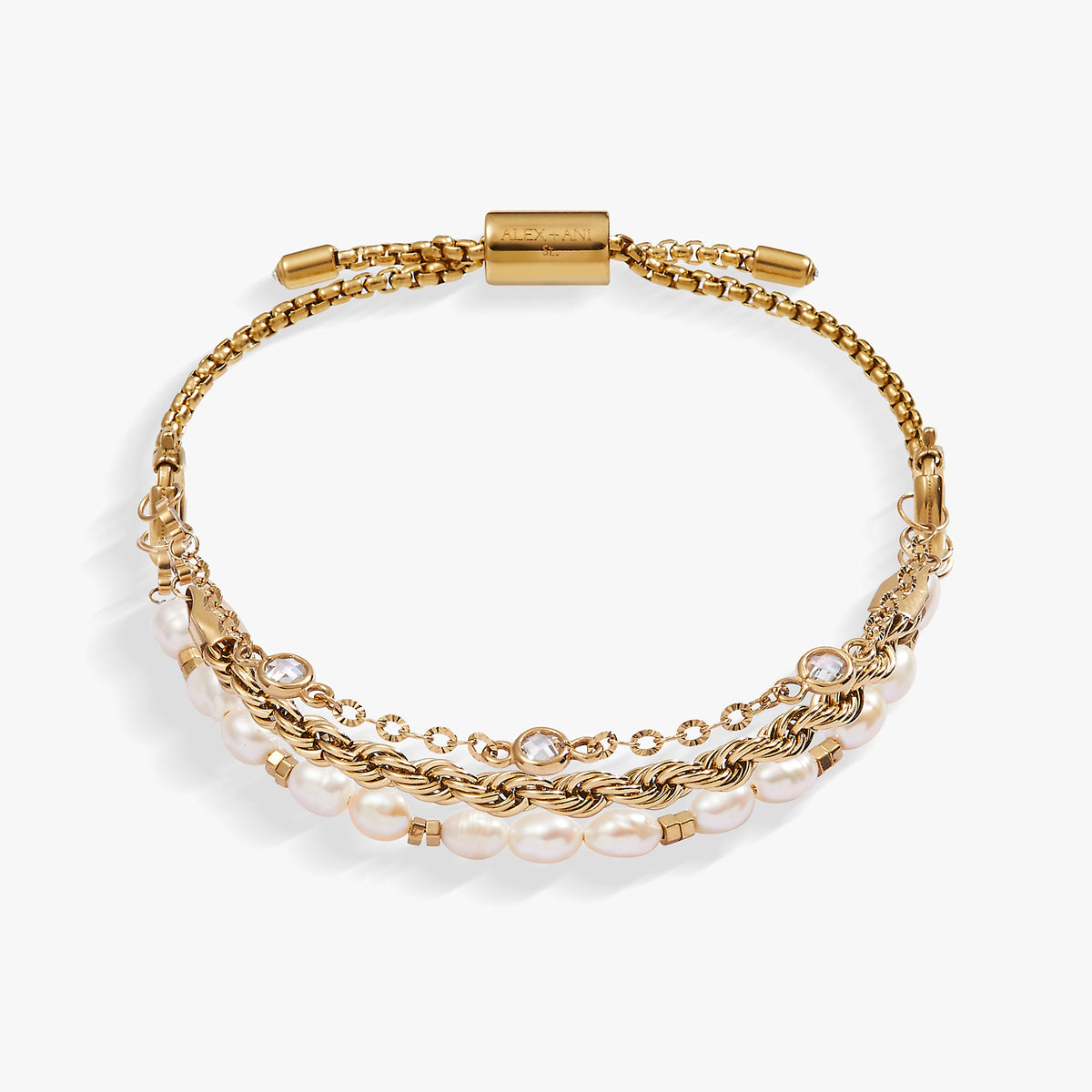 Crystal + Pearl Stranded™ Bracelet Set - Alex and Ani