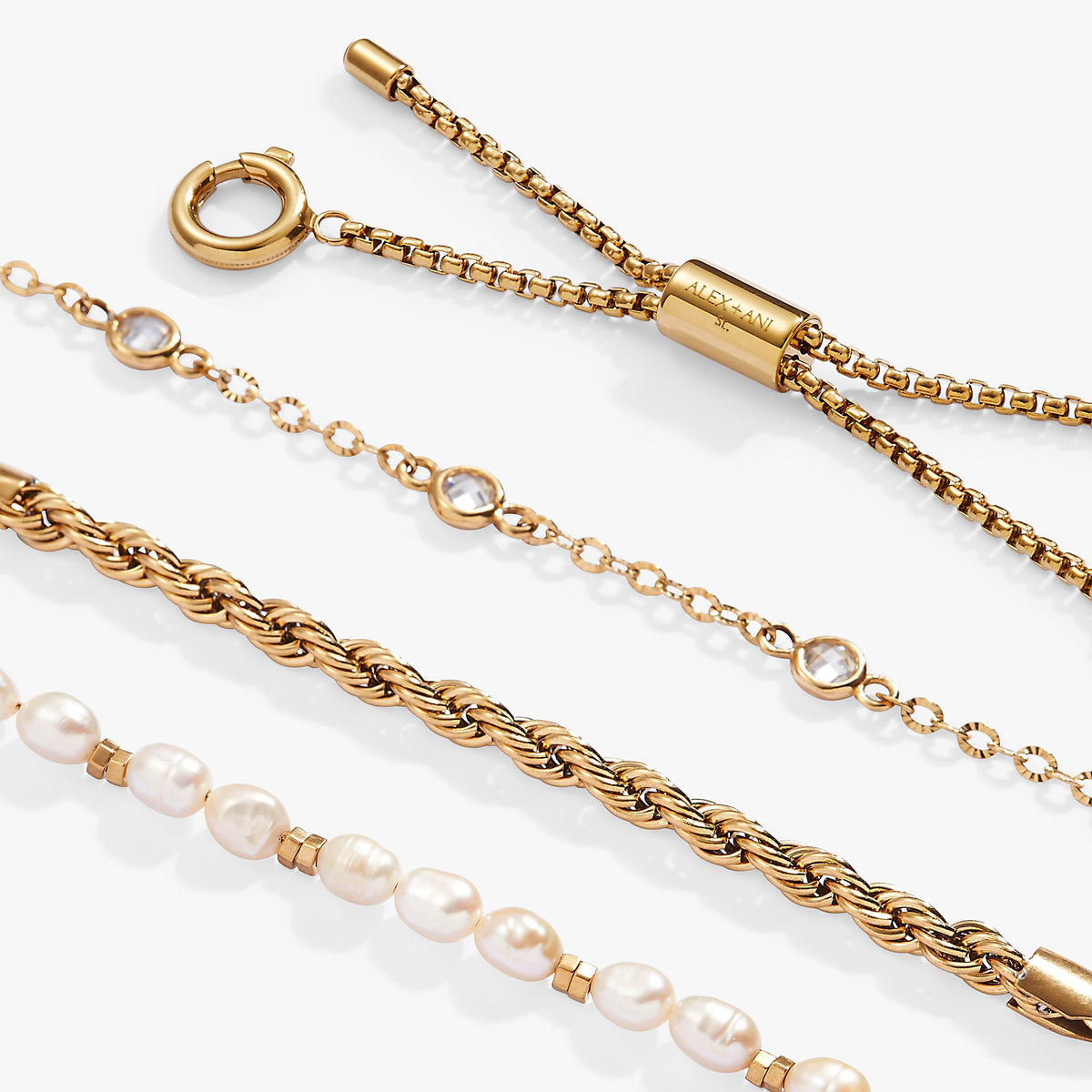 Crystal + Pearl Stranded™ Bracelet Set - Alex and Ani