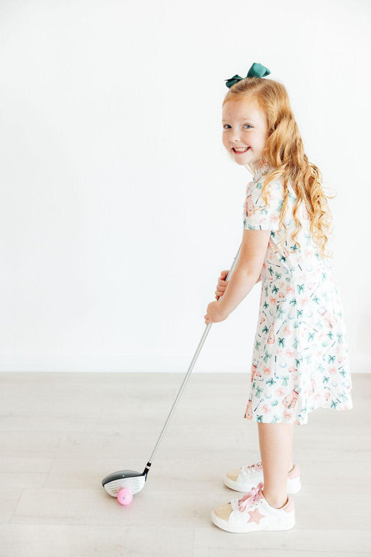 Birdies & Bows S/S Polo Dress - Back View
