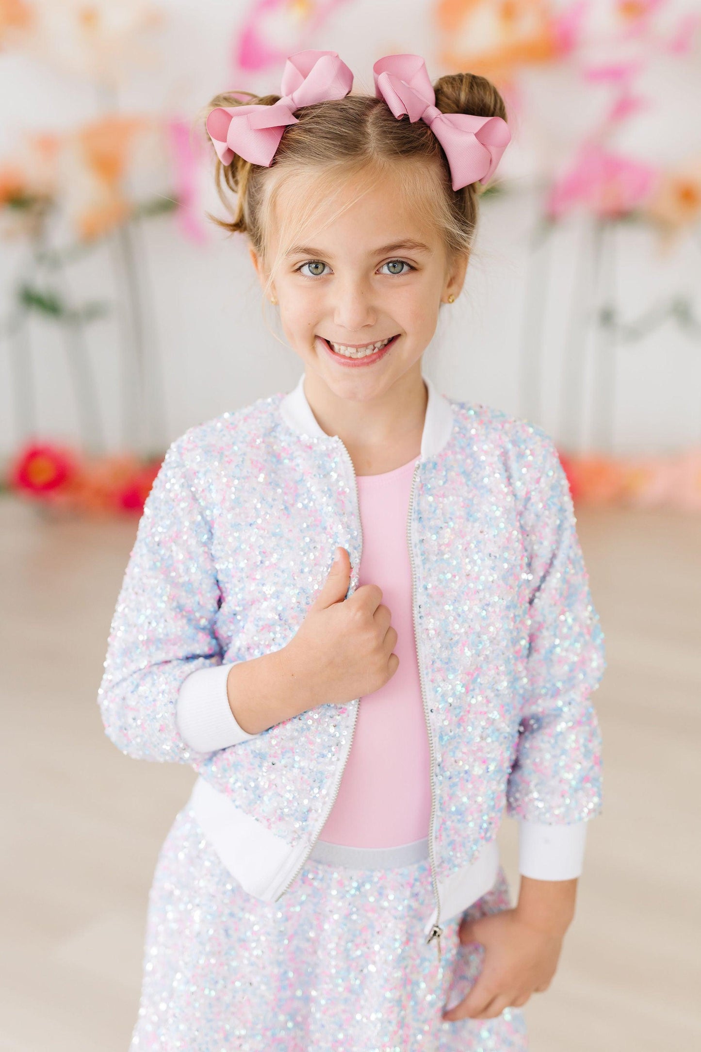 Girls' Cotton Candy Sequin Jacket