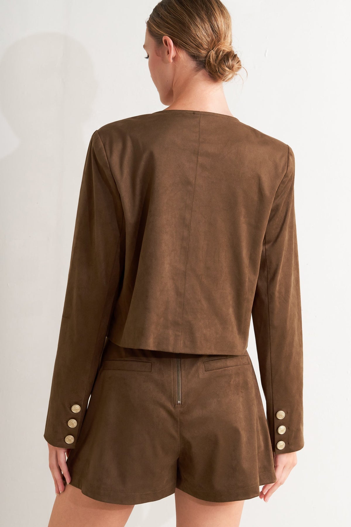 HERITAGE UTILITY FAUX SUEDE JACKET - Detail View 4