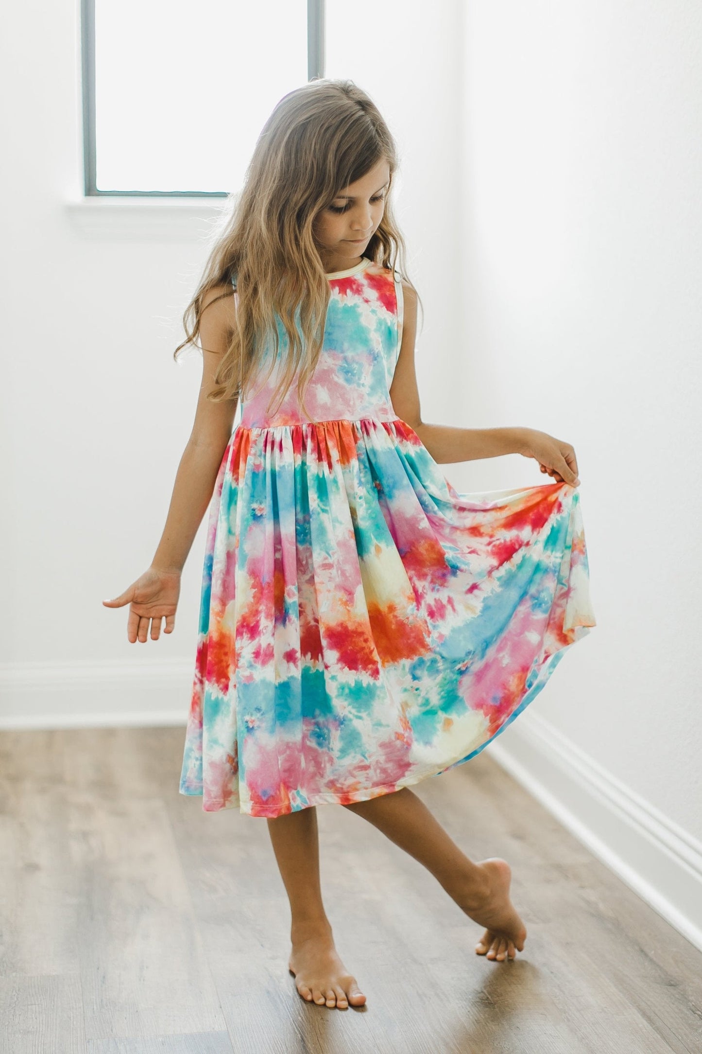 Tie Dye Tank Twirl Dress