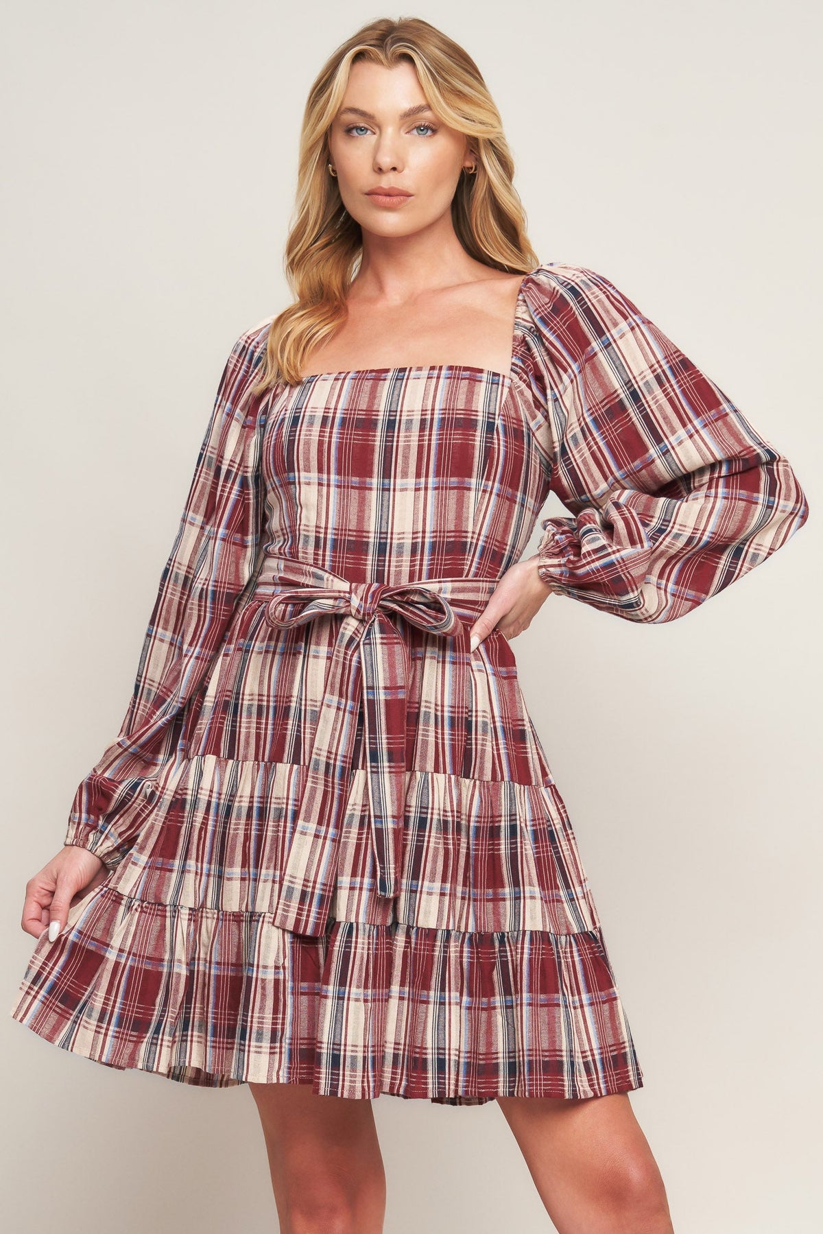 PLAID MINI DRESS