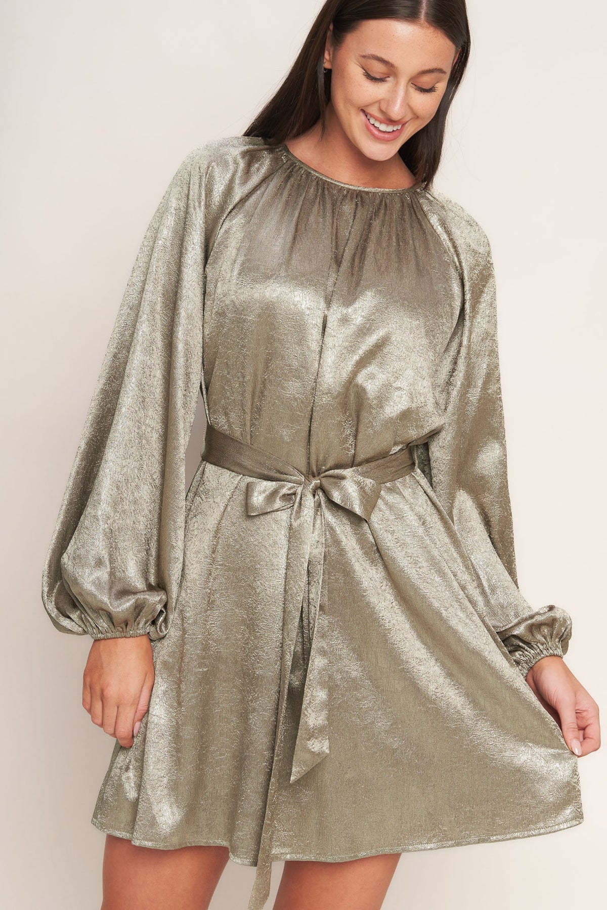 MOONRISE HAZE WOVEN MINI DRESS