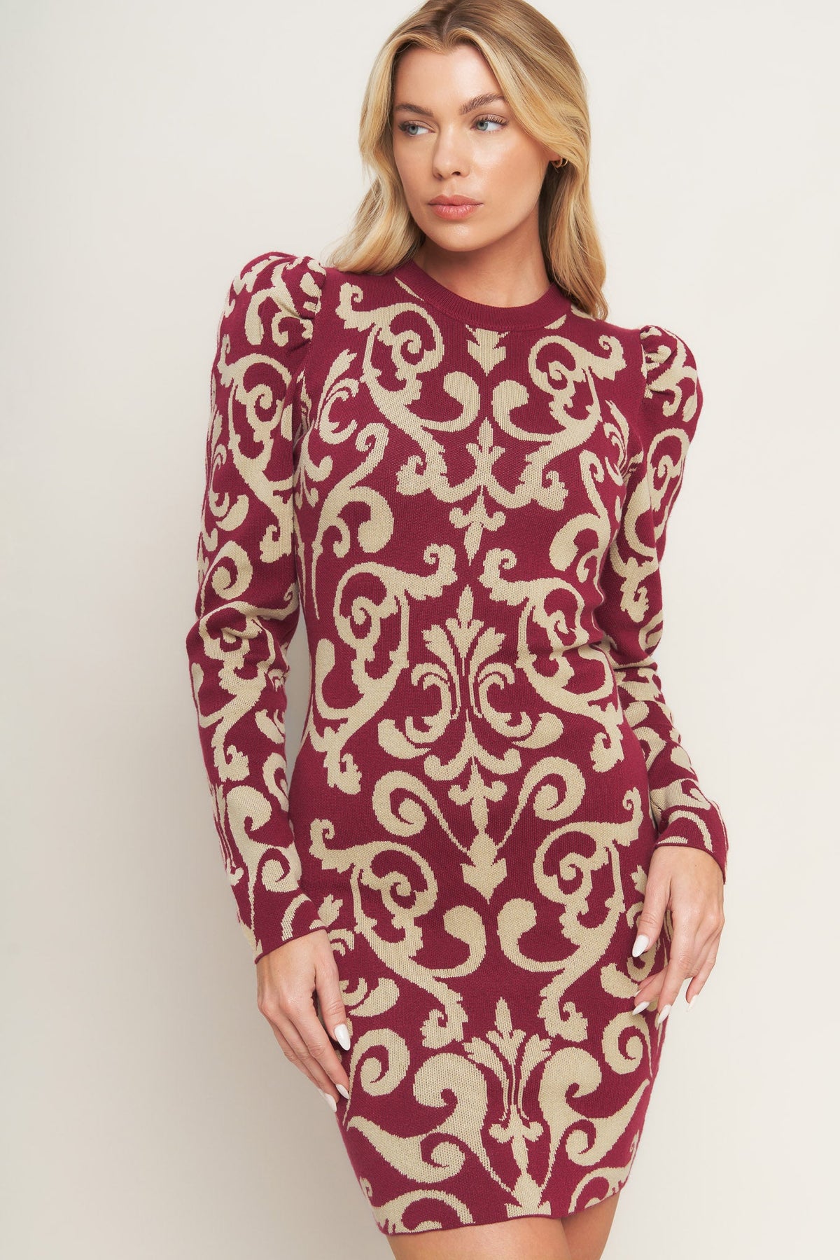 BASK IN LOVE SWEATER MINI DRESS - Side View