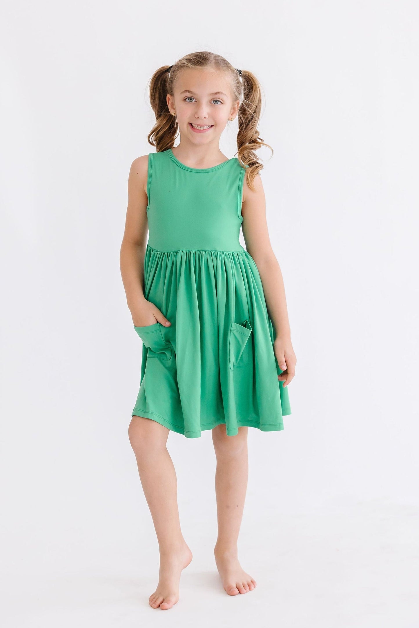 Irish Green Tank Pocket Twirl Dress