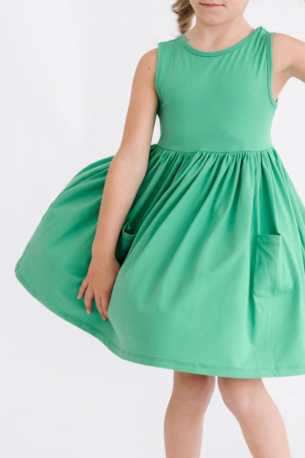 Irish Green Tank Pocket Twirl Dress