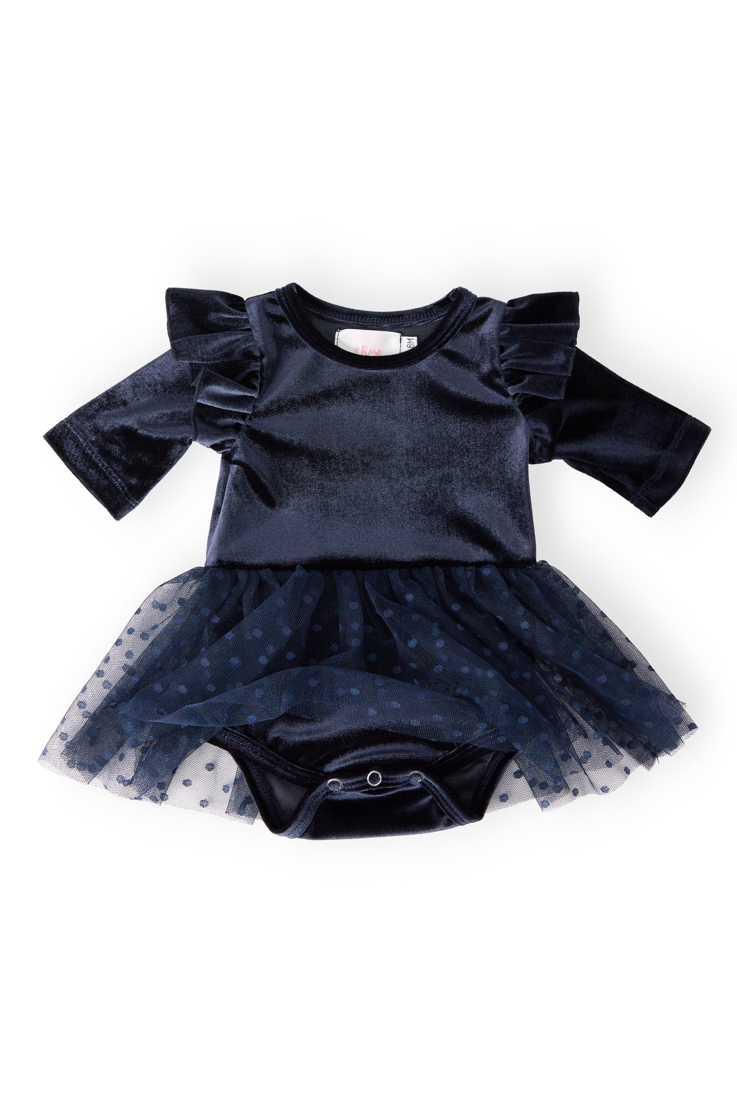 Navy Velvet Tutu Bodysuit