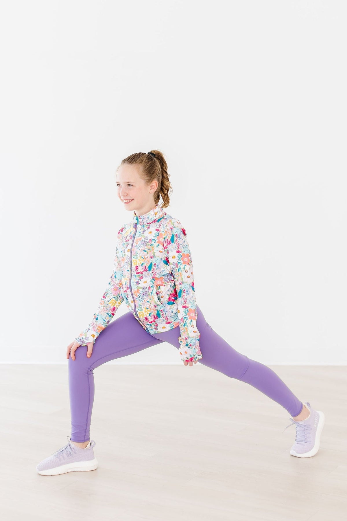 Playful Purple Active Legging - Back View