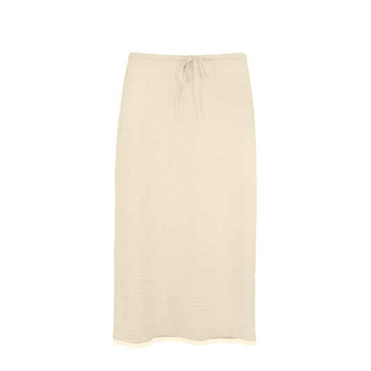 CRINKLE CREAM SKIRT