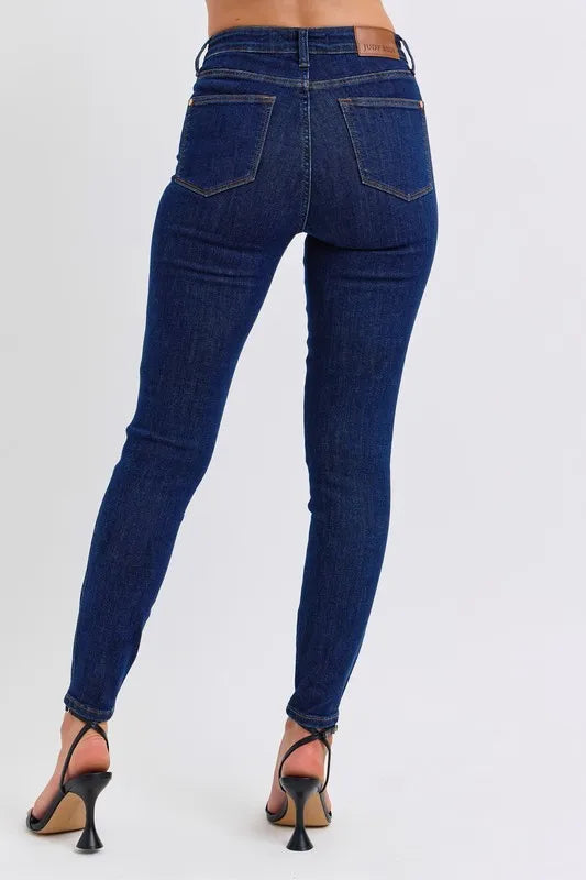 Mid Rise Tummy Control Classic Skinny Jeans