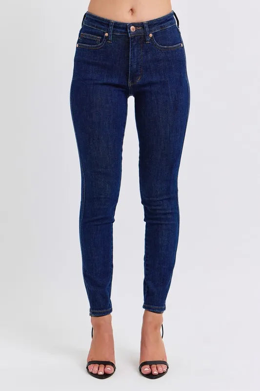 Mid Rise Tummy Control Classic Skinny Jeans