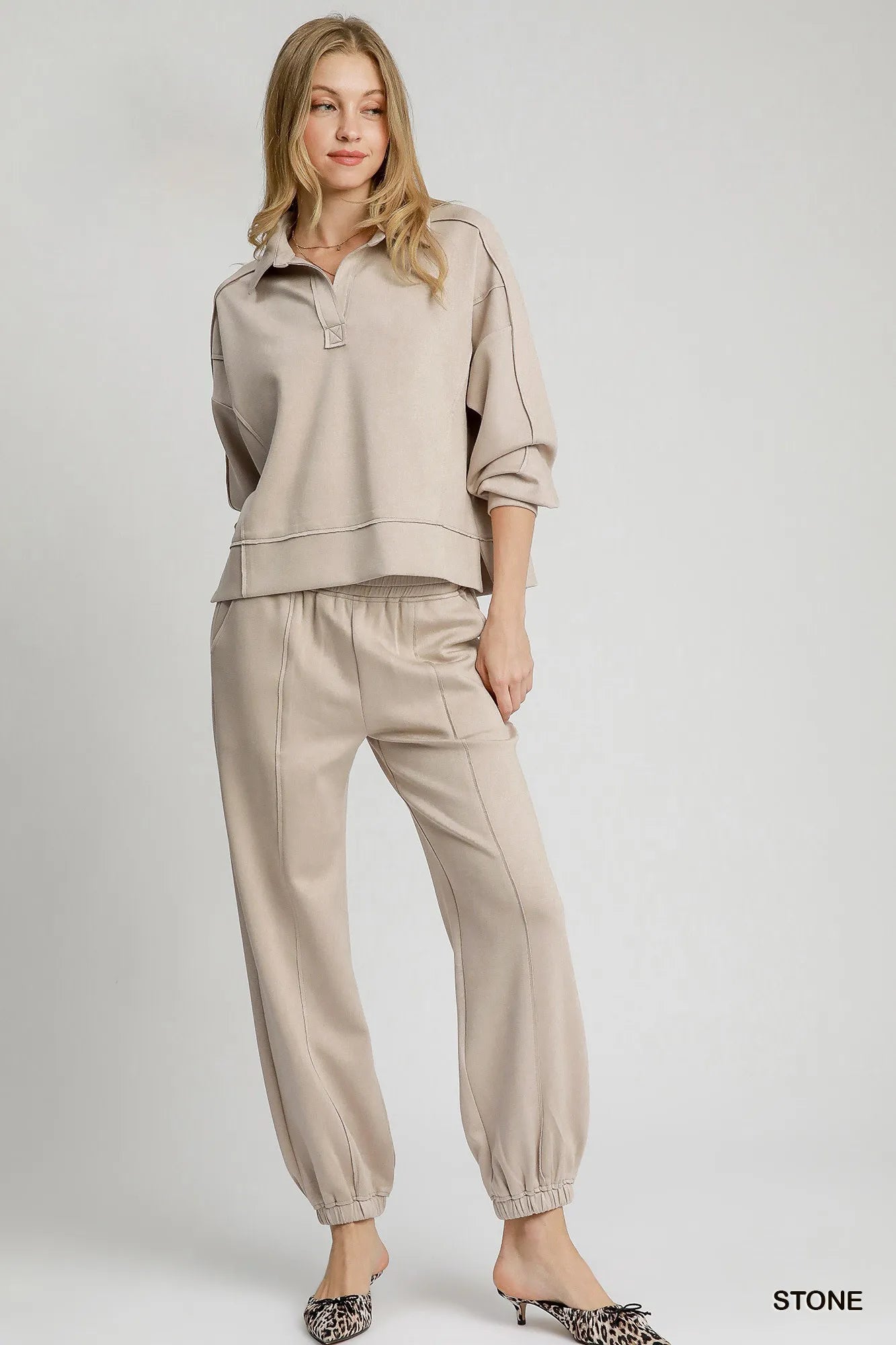 Women's Exposed Seam Polo Top