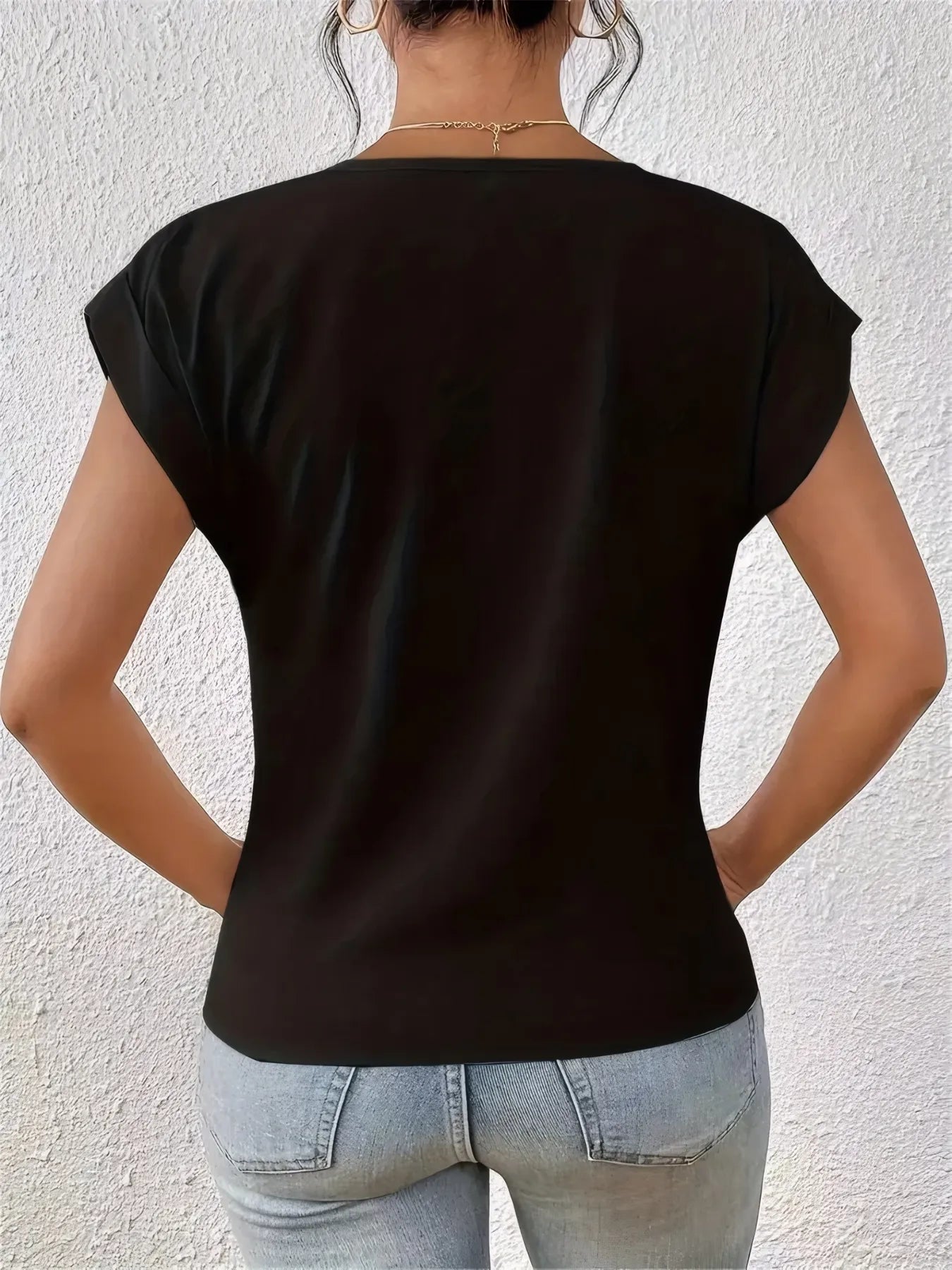 Women's V-Neck Twist Front Top