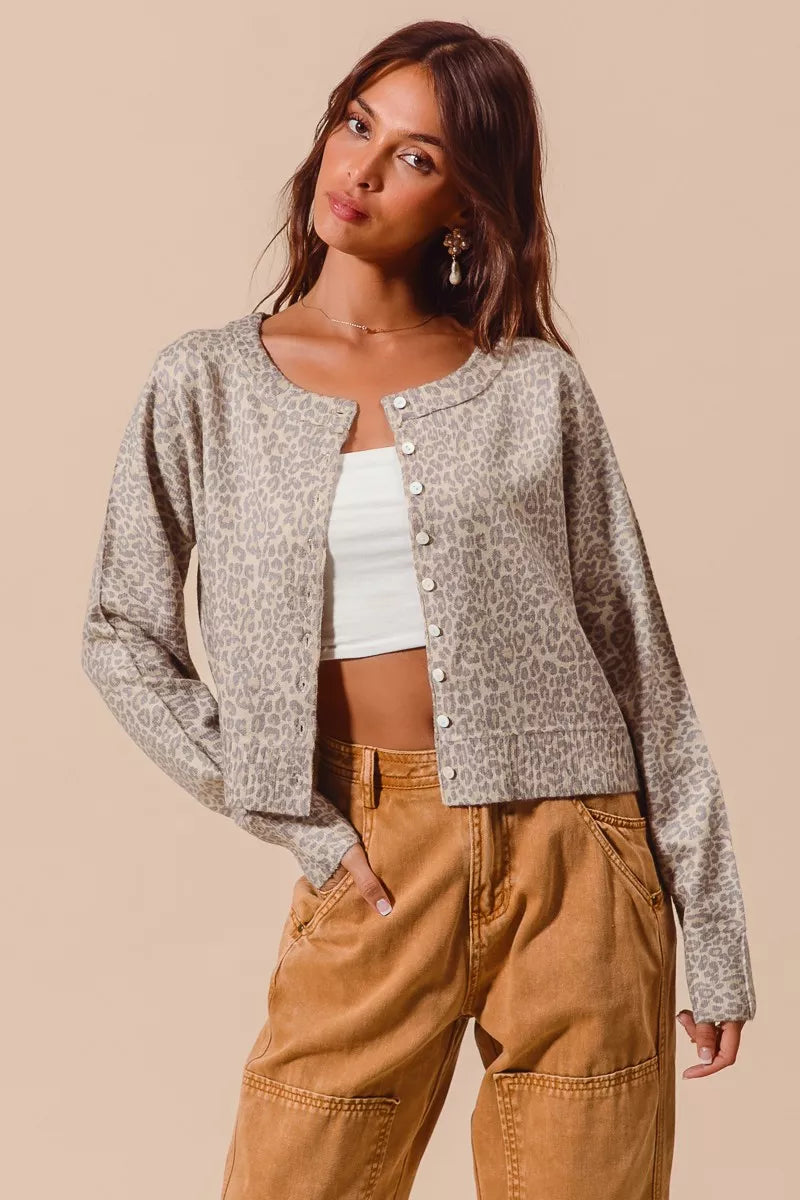 Leopard Print Cardigan