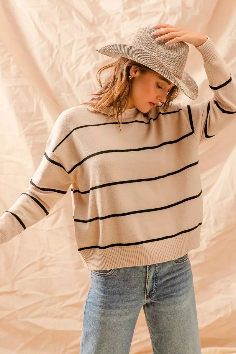 Striped Crew Neck Sweater