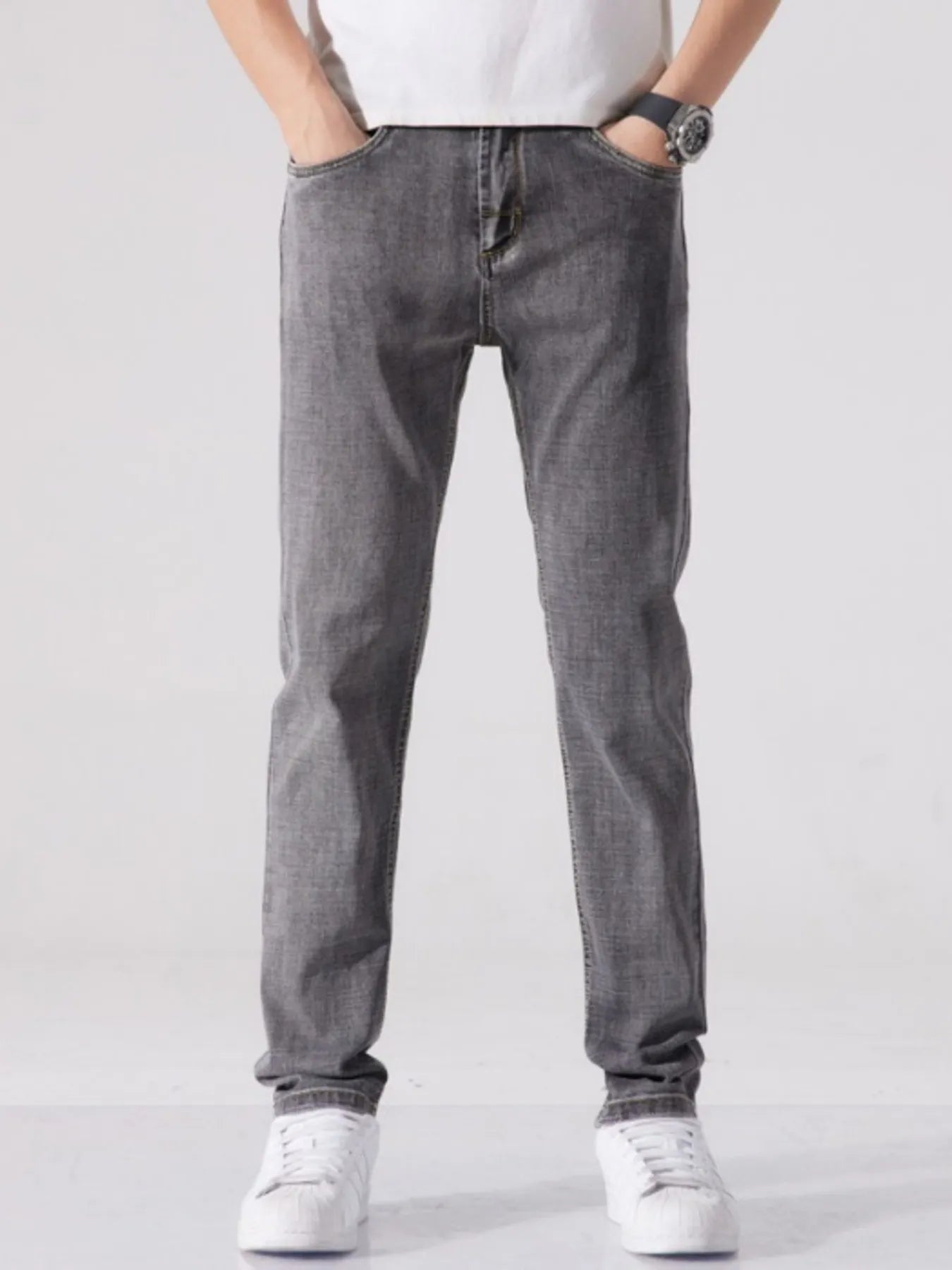 Men's Slim Fit Jeans - Grey Wash