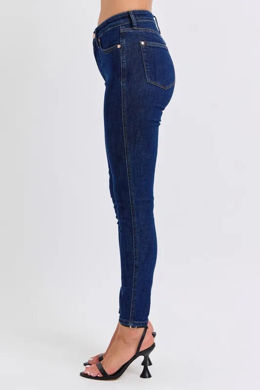 Mid Rise Tummy Control Classic Skinny Jeans