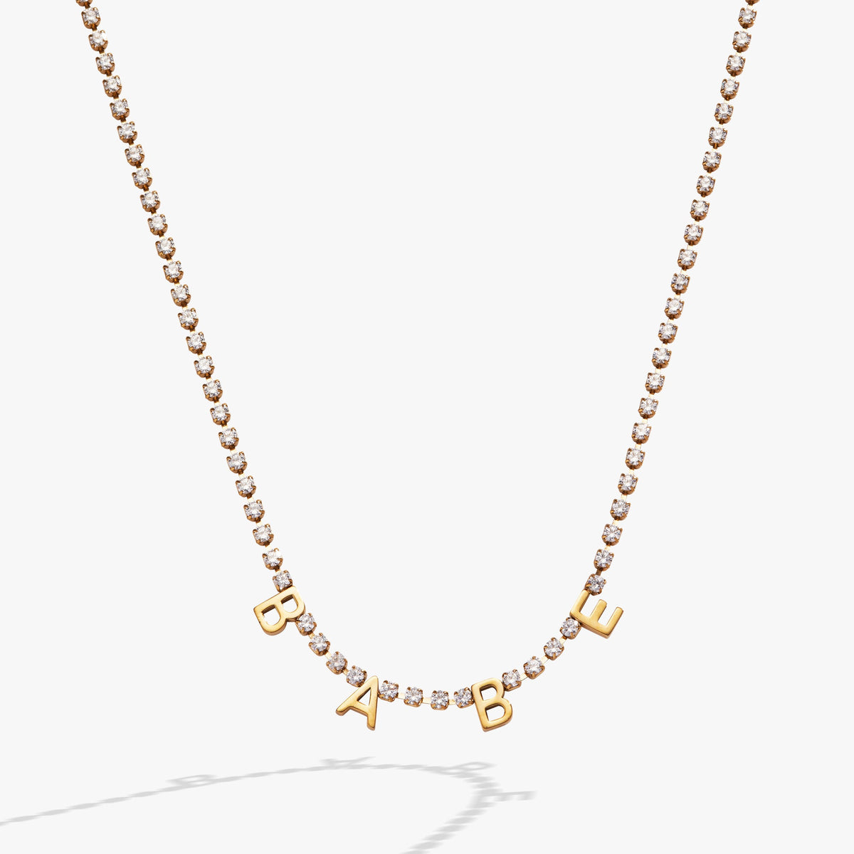 BABE Crystal Tennis Necklace - Alex and Ani - Front View