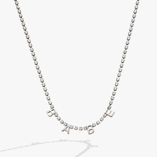 BABE Crystal Tennis Necklace - Alex and Ani - Back View