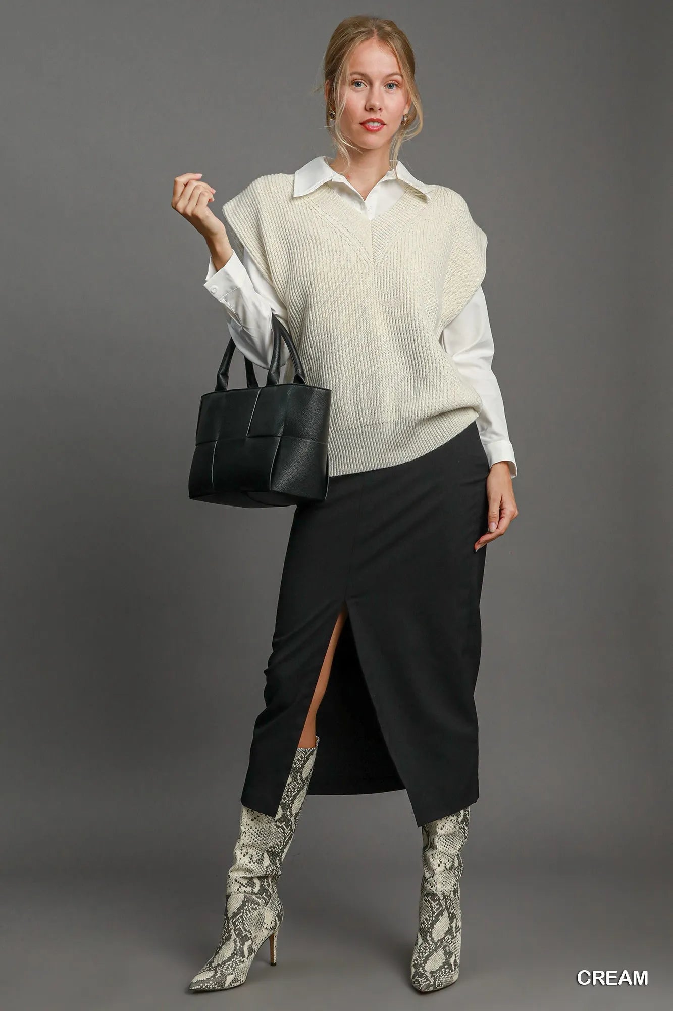 Oversized Pullover Sweater Vest