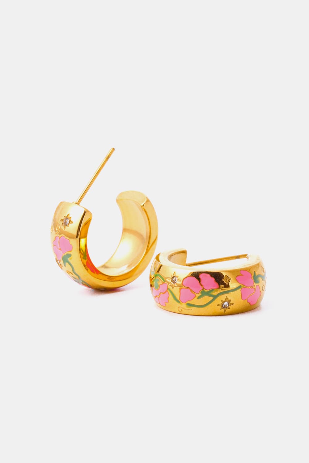 Painted Petal Statement Hoops
