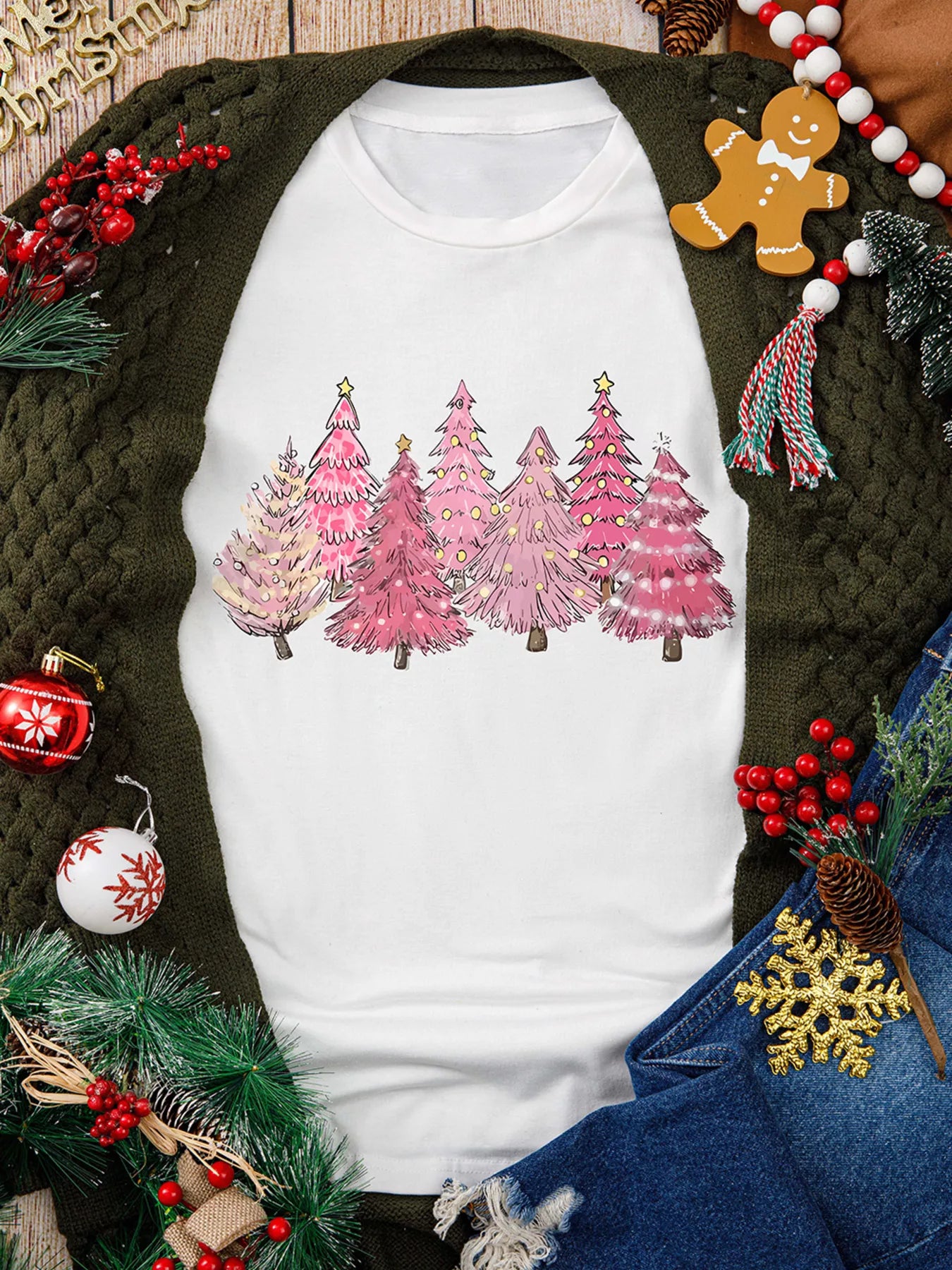 Pink Trees Graphic Tee