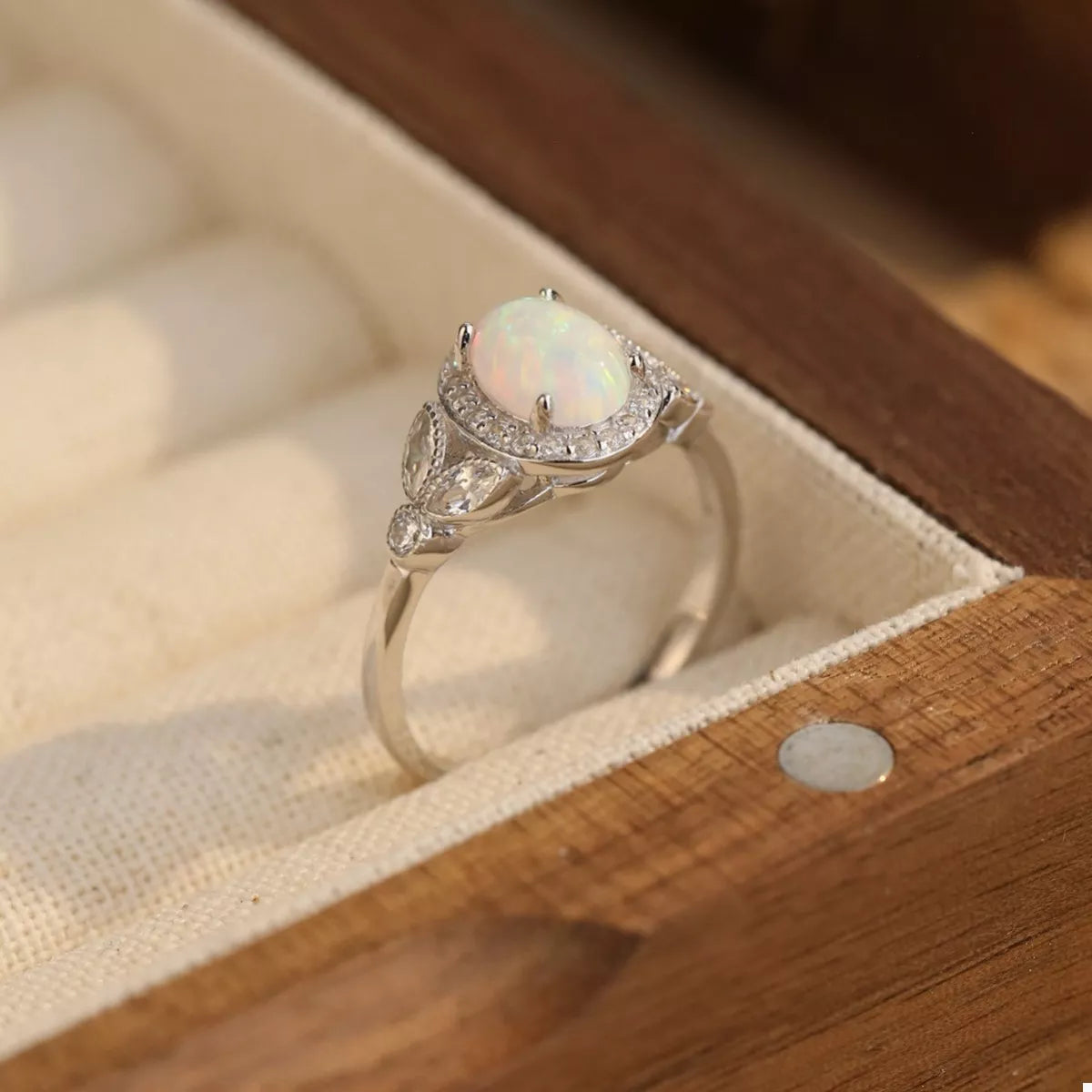 Opalite Halo Ring