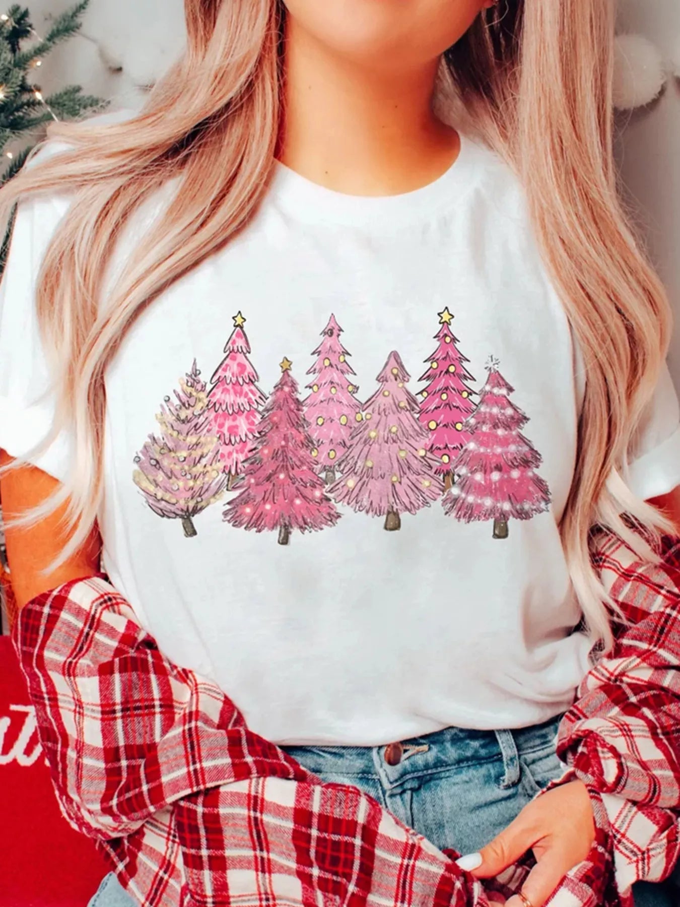 Pink Trees Graphic Tee