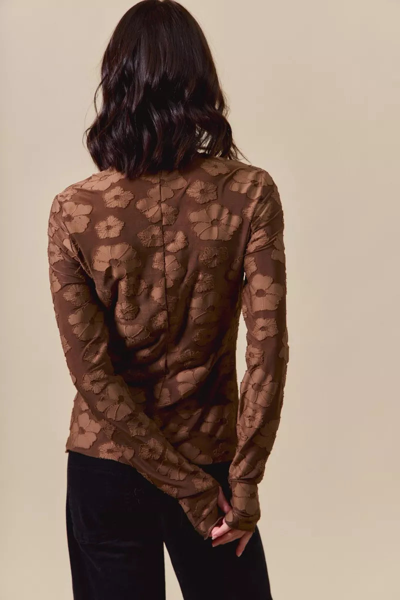 Stretched Jacquard Blouse