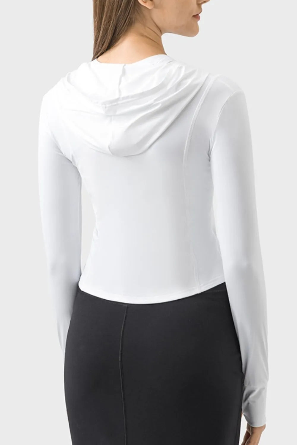 Active Long Sleeve Zip Up Jacket with Hood