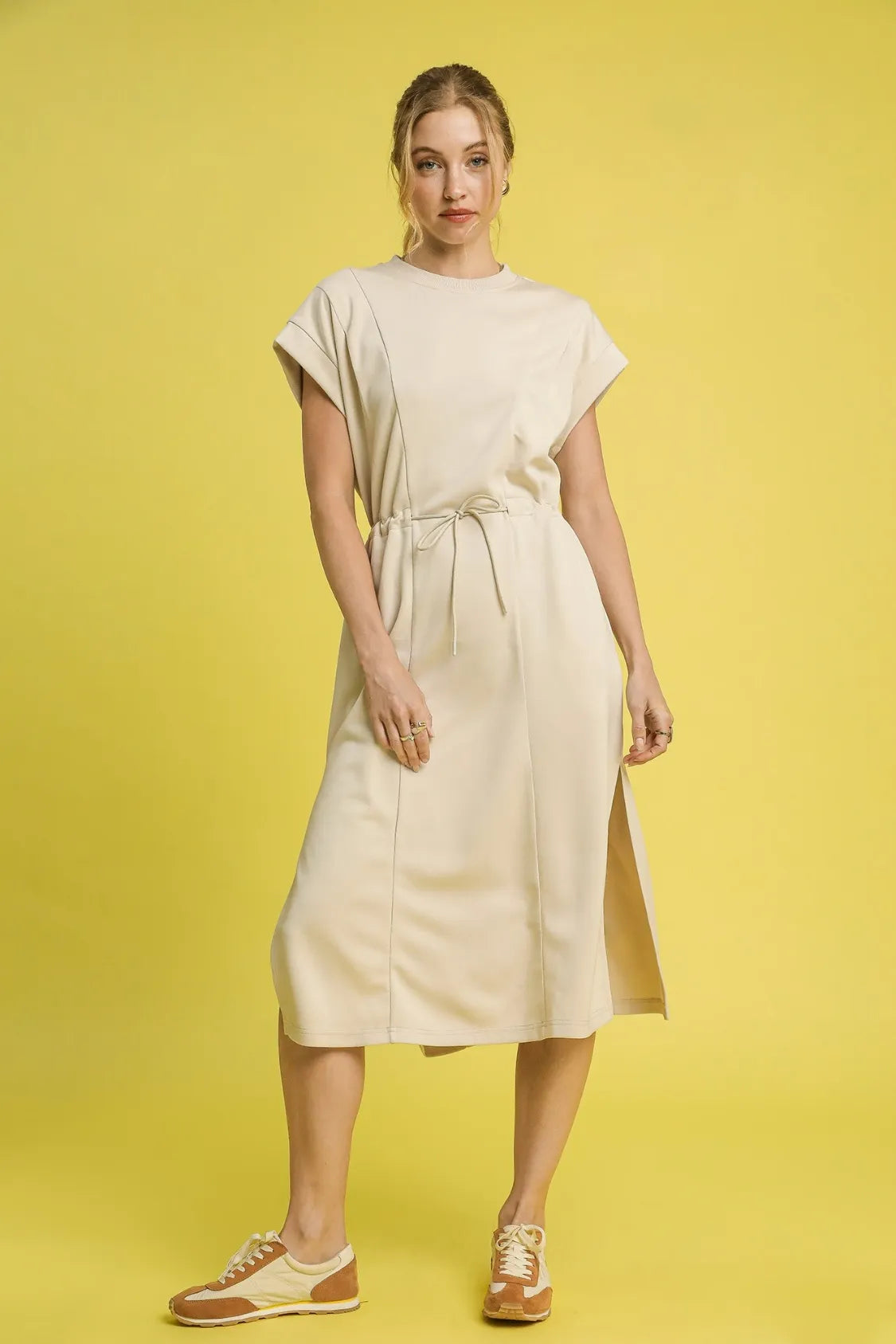 Ecru Midi Tee Dress