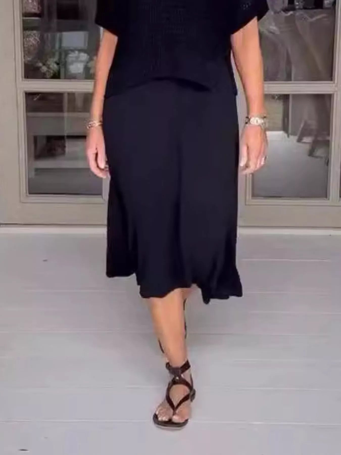 Openwork Sweater and Dress Set