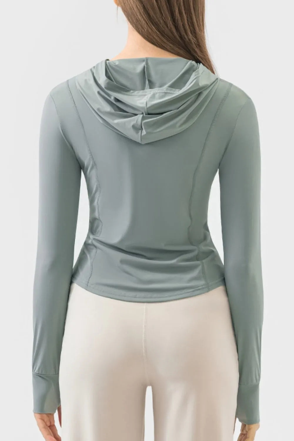 Active Long Sleeve Zip Up Jacket with Hood