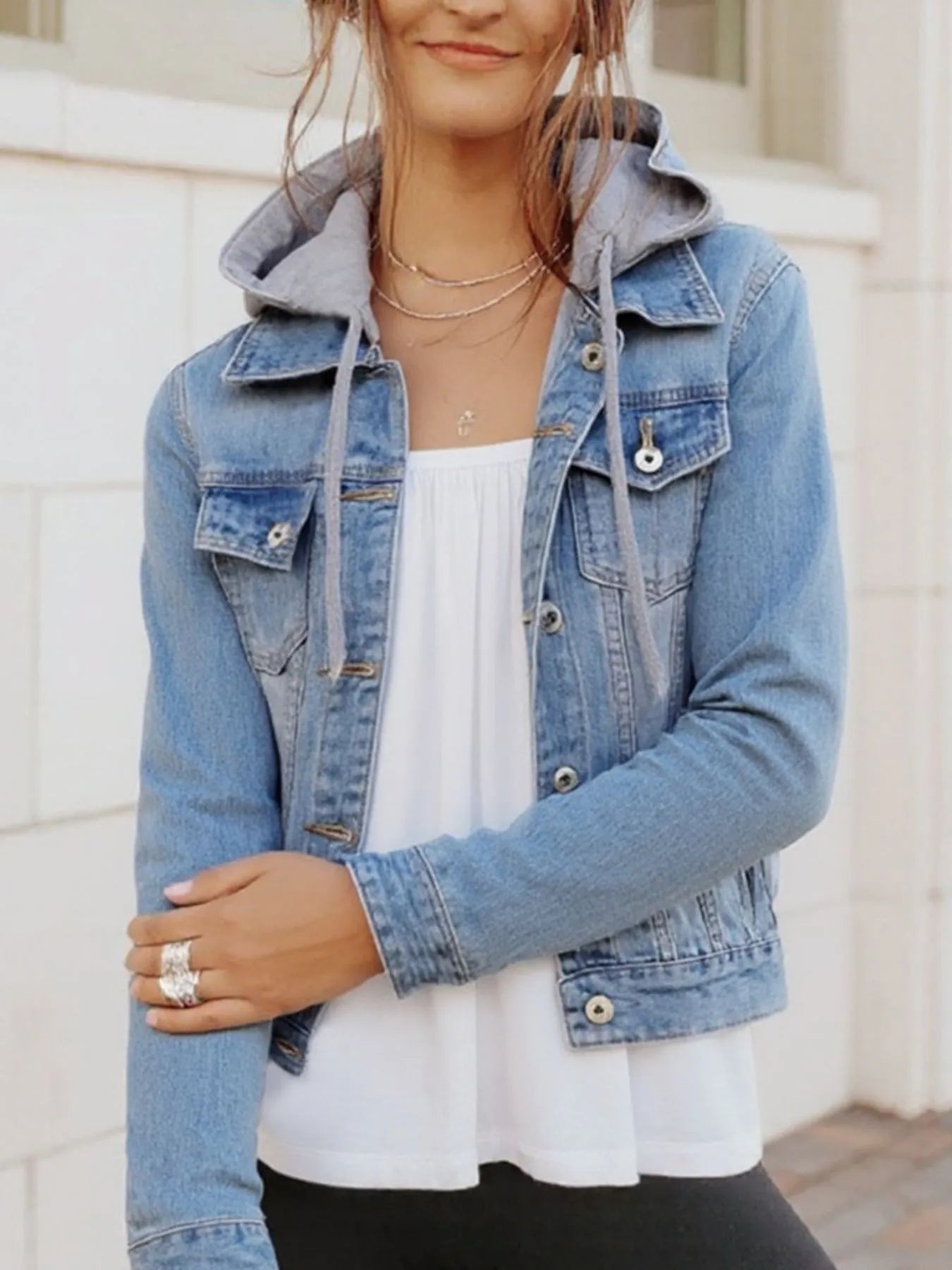 Hooded Denim Jacket