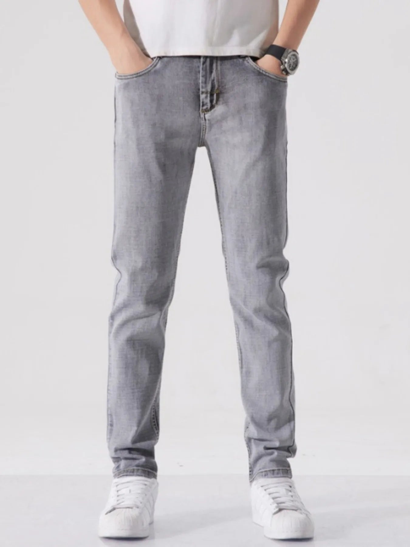 Men's Slim Fit Jeans - Grey Wash