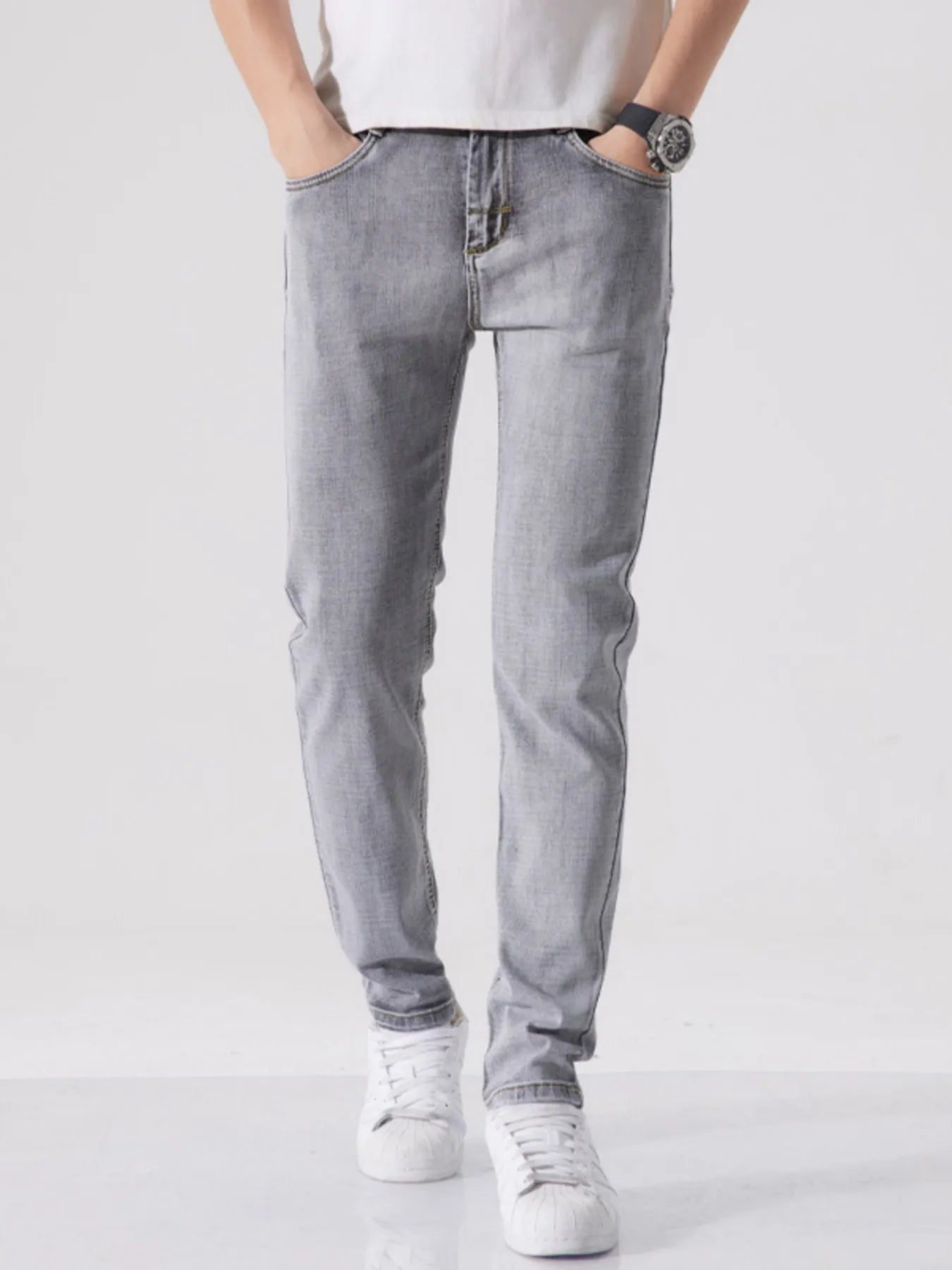 Men's Slim Fit Jeans - Grey Wash