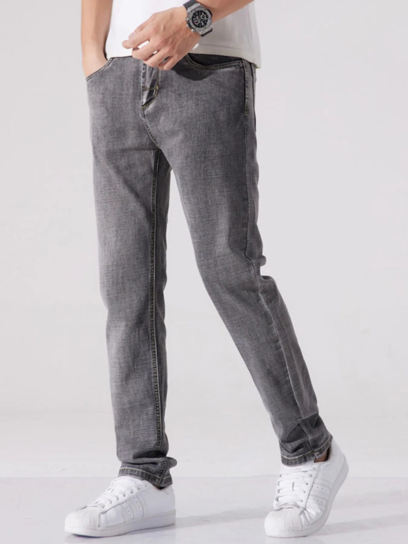 Men's Slim Fit Jeans - Grey Wash