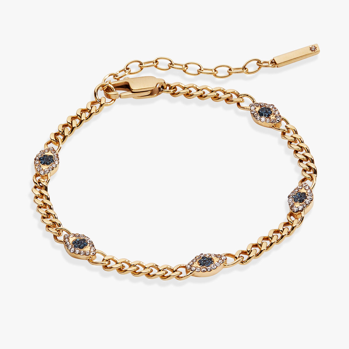 Evil Eye Curb Chain Inline Bracelet - Alex and Ani